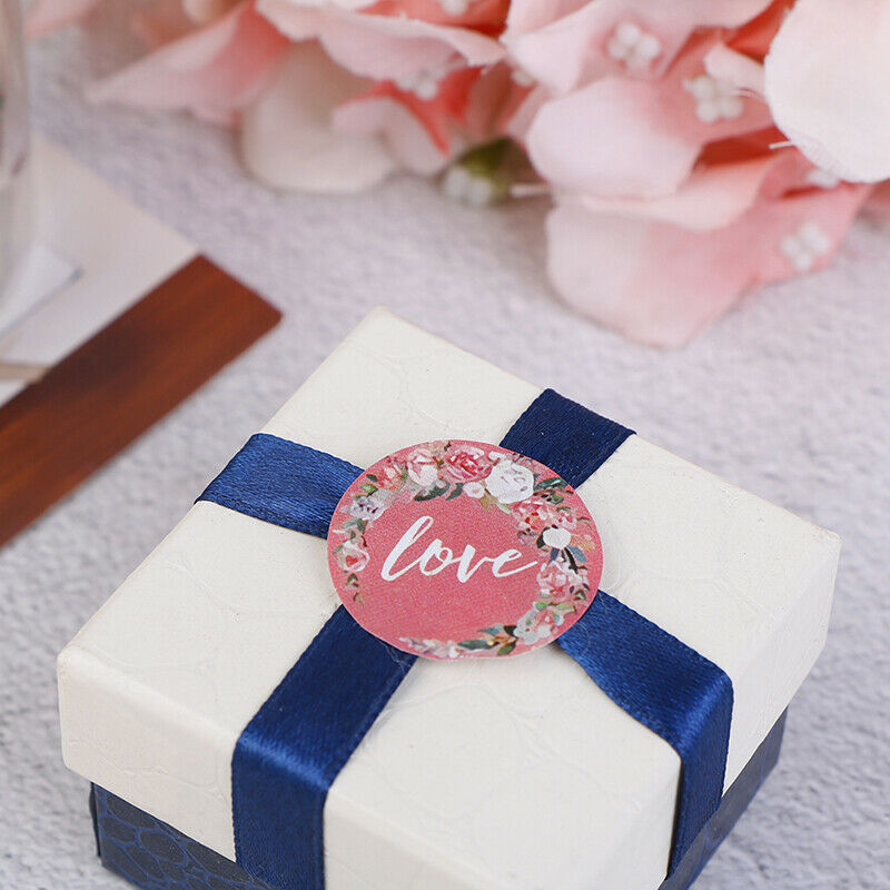 500Pcs Pink Flower Stickers Rolls for Love Oh Baby Stickers Labels Seal S.l8