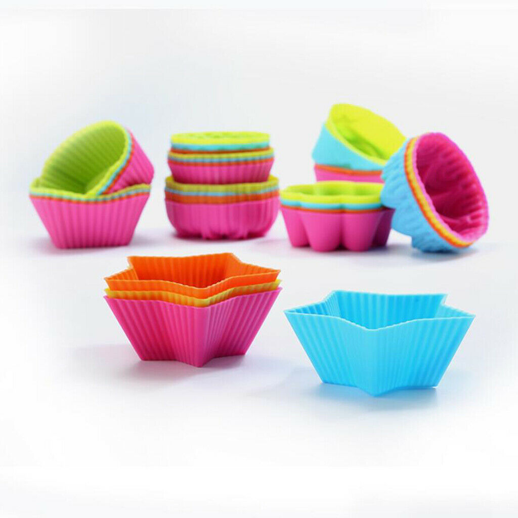 36 Pieces Silicone Cake   Mold Muffin Pudding Jelly Moulds Baking Tools