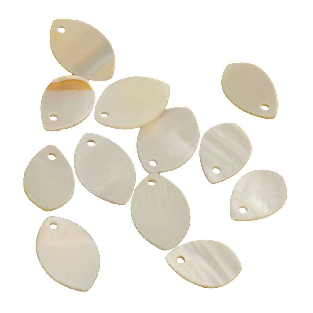 12pcs L&S Oval Natural Shell Charm Beads for Pendant Earing Bracelet Making