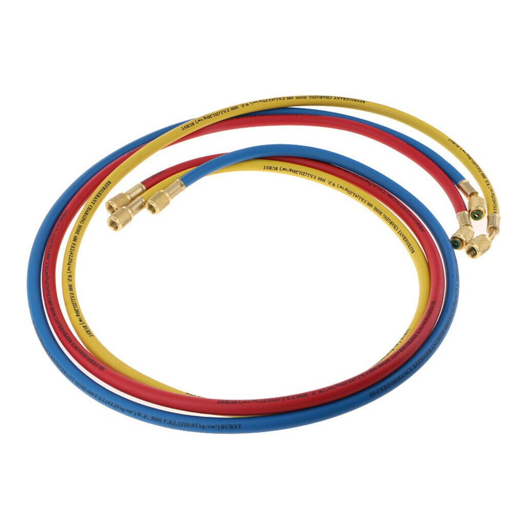 1/4" SAE 60" AC Charging Hoses Tube for Refrigerants R134a Air Conditioning