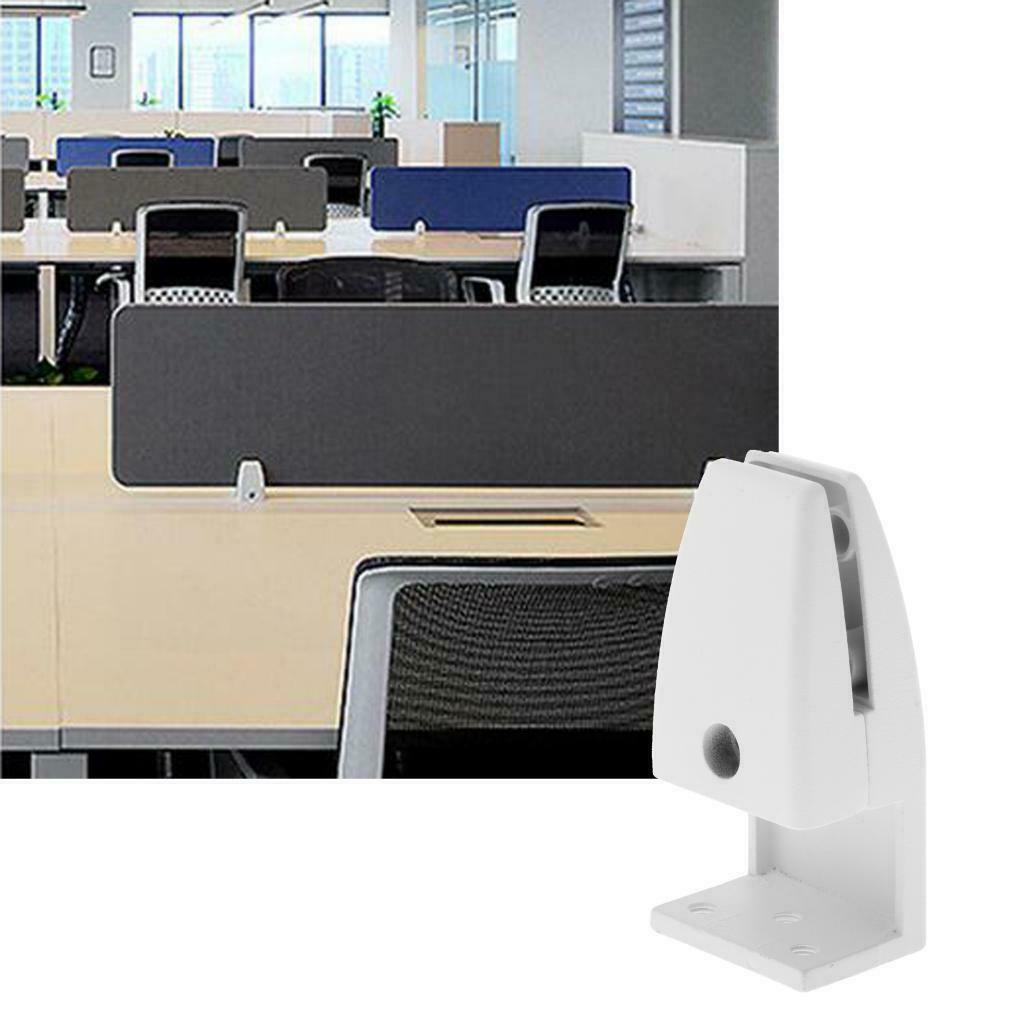 Set Of 2 Office Partition Bracket Divider Clamp Holder Clips