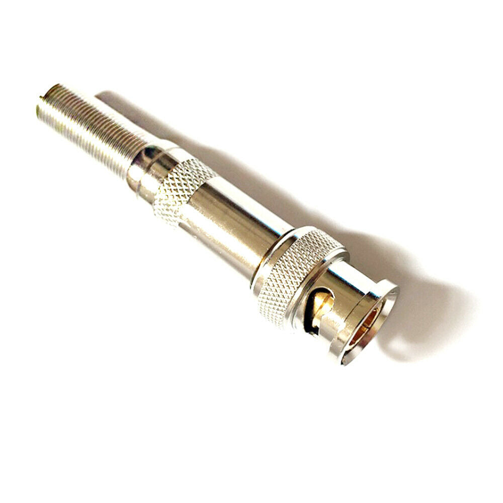 10Pcs BNC 75-5 JR-B25 Male Solderless  Connector for cctv camera System