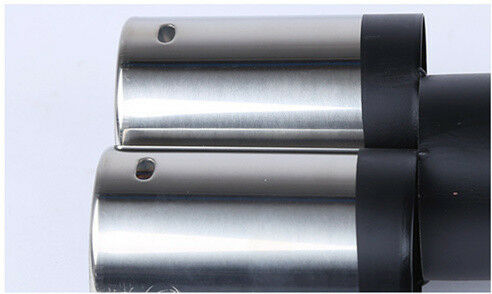 17cm Durable Dual Exhaust Pipe Tail Muffler Tip Stainless Steel for SUV Car Rear