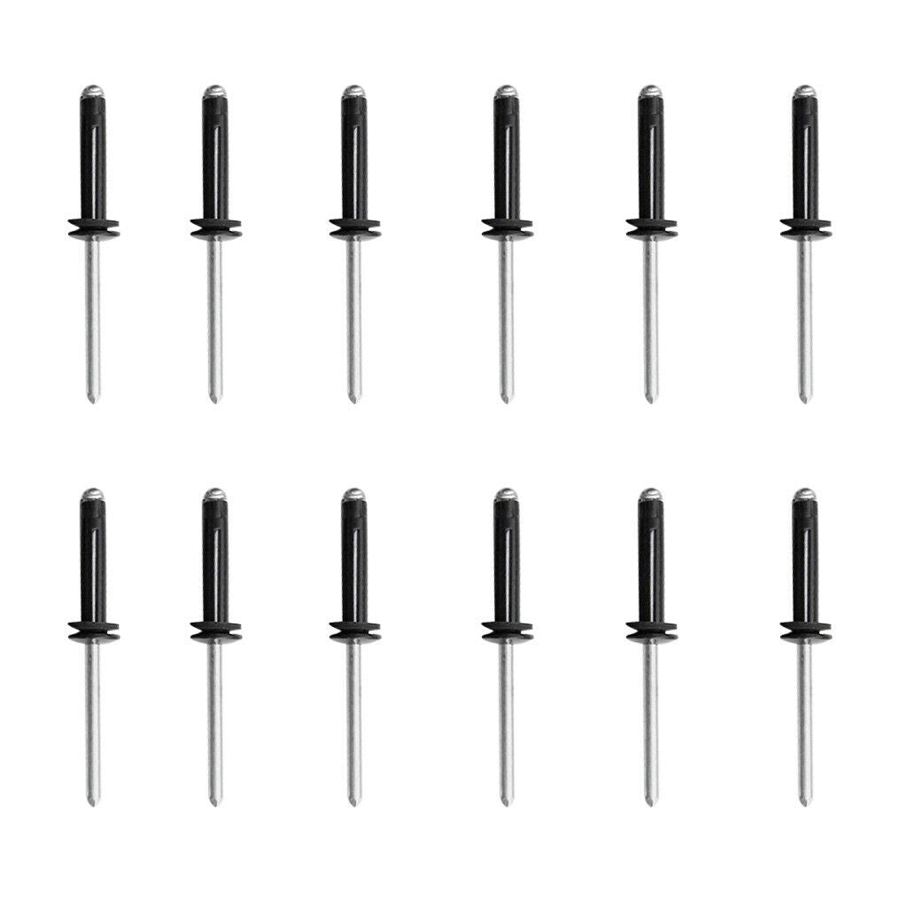 Kayak 6 Deck Loop Pad Eyes + 12 Rivets Boat Fishing Rigging Bungee Hardware
