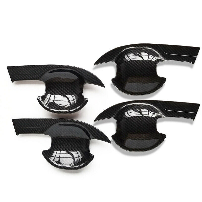 Carbon Fiber ABS Door Handle Bowl Covers Fits For Mitsubishi Outlander Sport