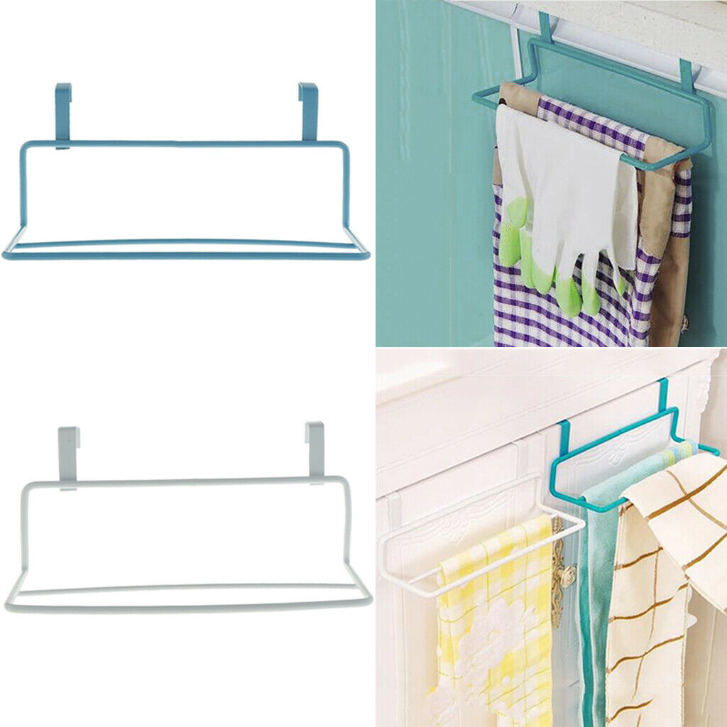Multi-functional Over the Door Towel Rack Bathroom Towel Hanger Blue