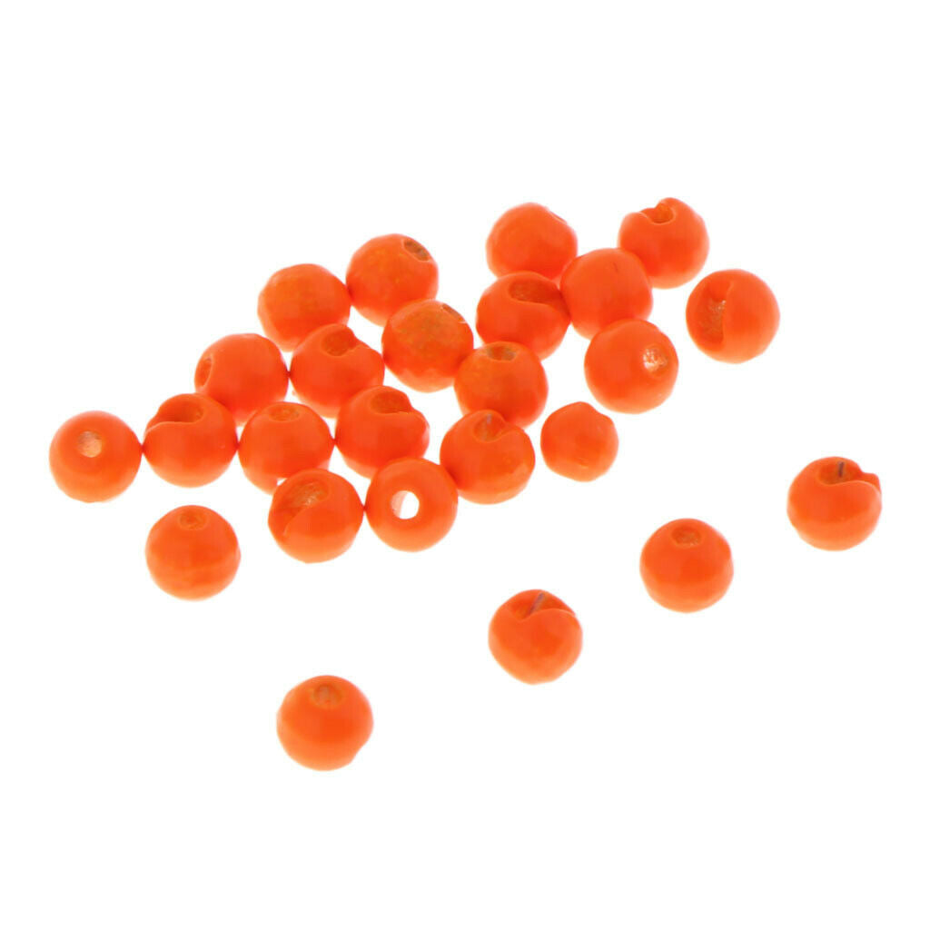 25pcs Slotted Tungsten Fly Tying Beads Nymph Head Eyes Bead DIY 3.5mm Orange