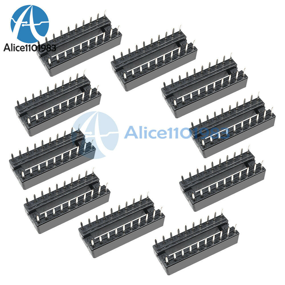 20PCS 20pin DIP IC Socket Adaptor Solder Type Socket Pitch Dual Wipe Contact