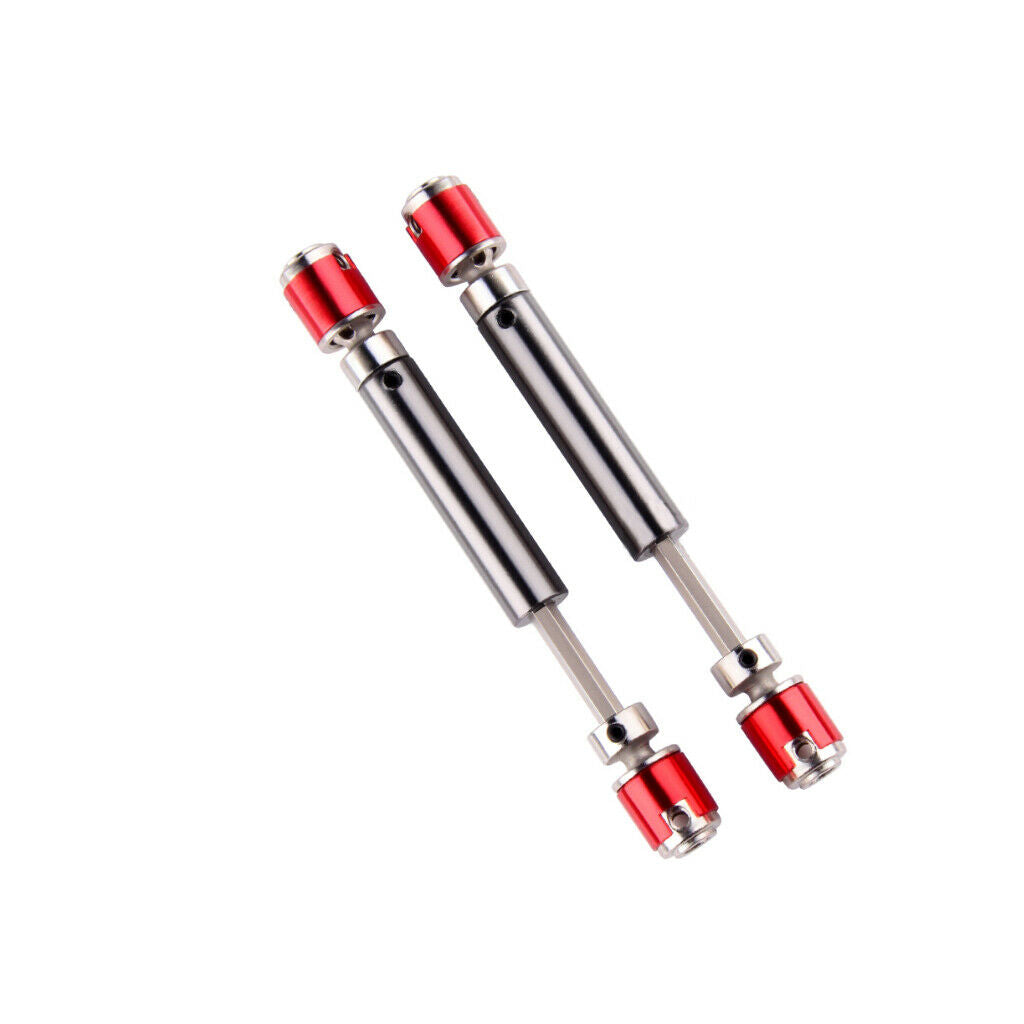 2x 110-138mm Universal Drive Shaft Stainless Steel for RC Crawlers D90 SCX10
