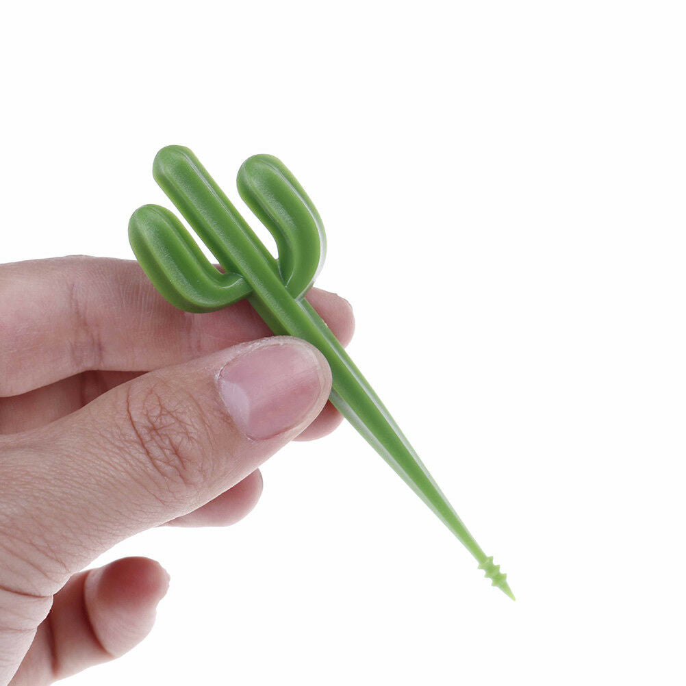 6pcs/pack Cactus Fruit Forks Dessert Forks Toothpick Kids Tableware Food P.l8