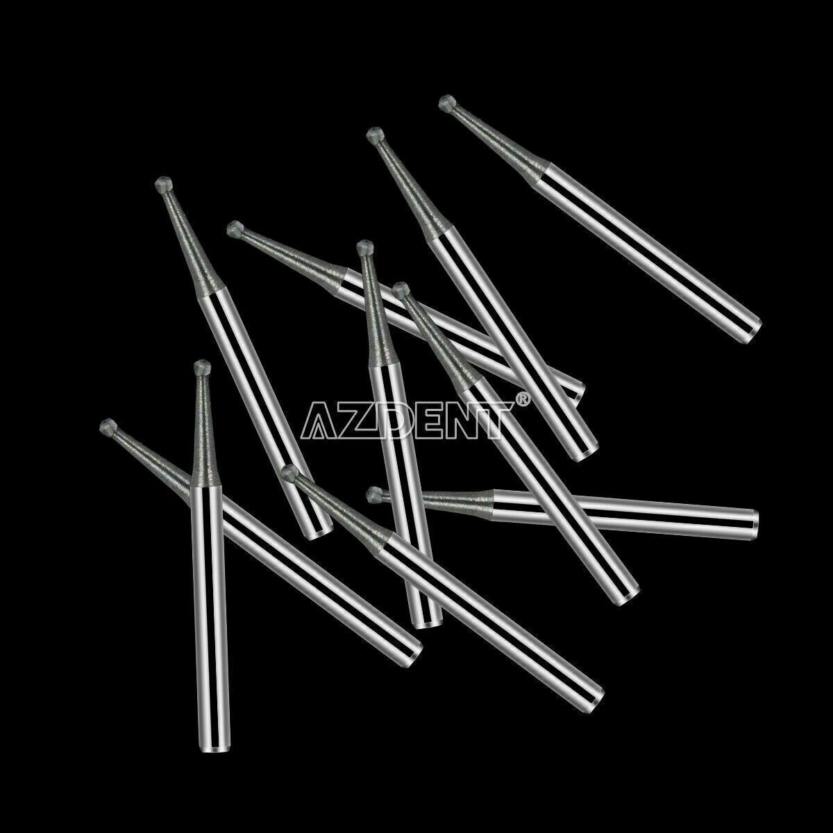 10 Packs Dental Tungsten Carbide Bur Round type for High Speed Handpiece