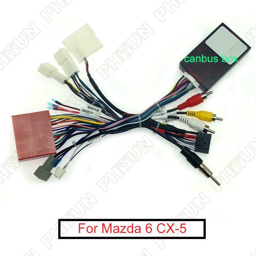 16 Pin Audio Wiring Harness With Canbus Box For Mazda 6 CX-5 Stereo Wire Adapter