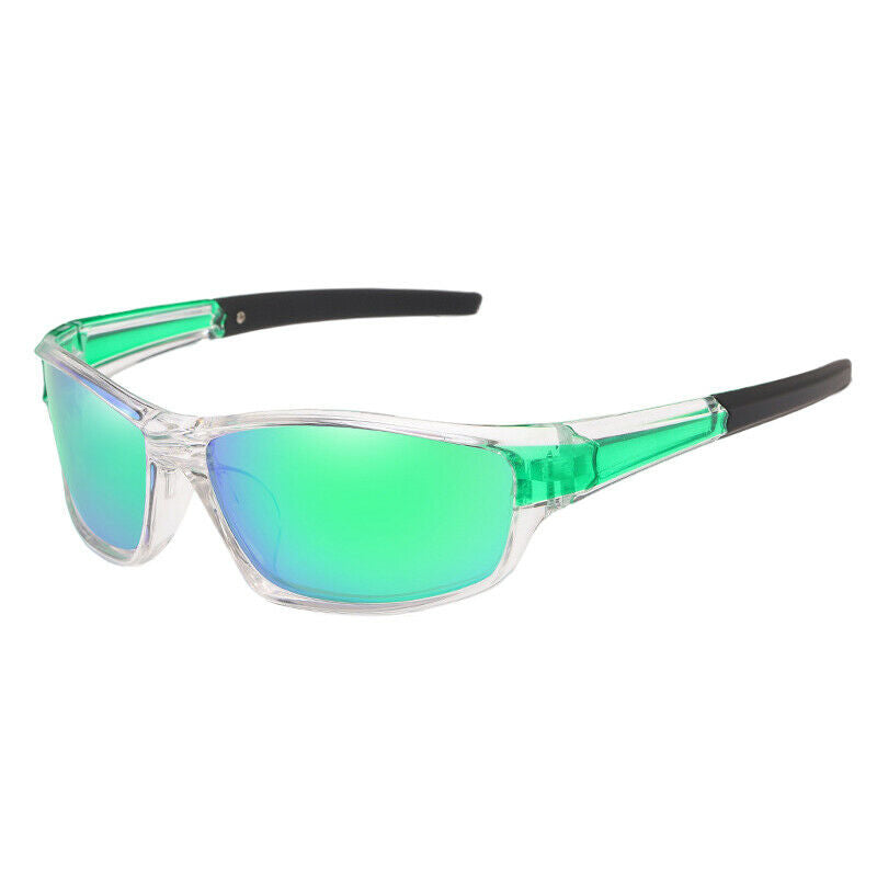 2X Cycling Polarized Goggles Bike Outdoor Sports Anti-UV Sunglasses Clear Green