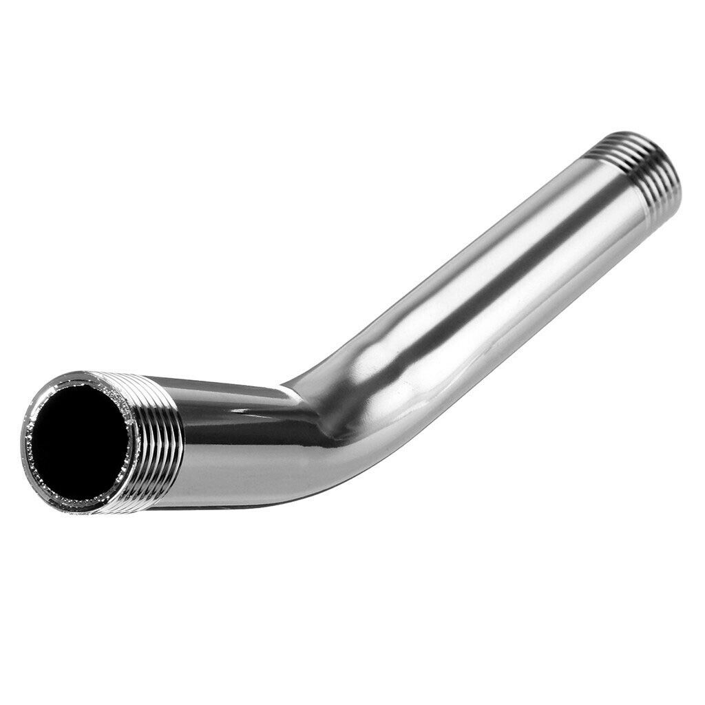 G1/2'' 15cm Stainless Steel Shower Head Extension Angled Shower Arm Extra Pipe