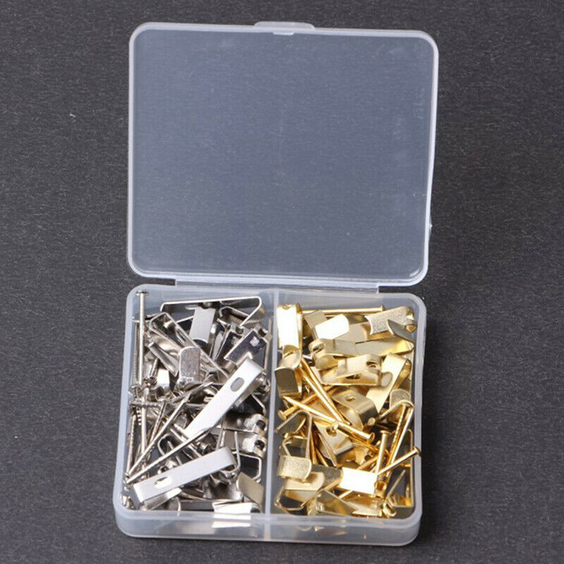 80pcs Steel Metal Picture Photo Oil Painting Frame Hard Wood Solid Wall Hook NC