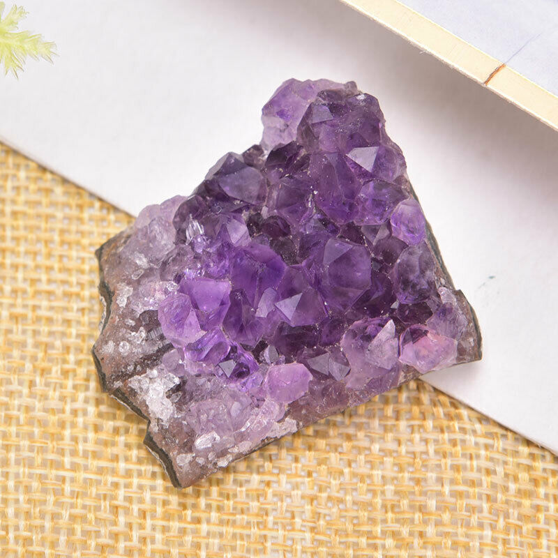 1PC Natural Amethyst Crystal Cluster Quartz Raw Crystals Healing Purple Ston SJ