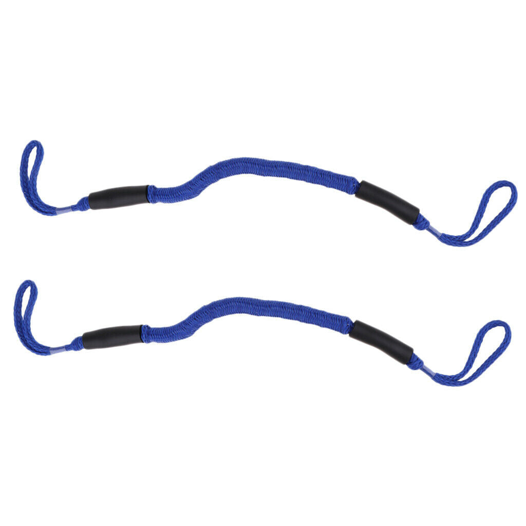 2pcs Strength 5ft Marine Boat Surfboard Bungee Dock Line Mooring Cord Tie