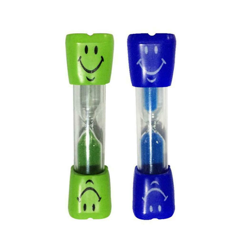 3 Minutes Hourglass Sand Clock Yoga Reading Blue+Green Smiling Face Pattern
