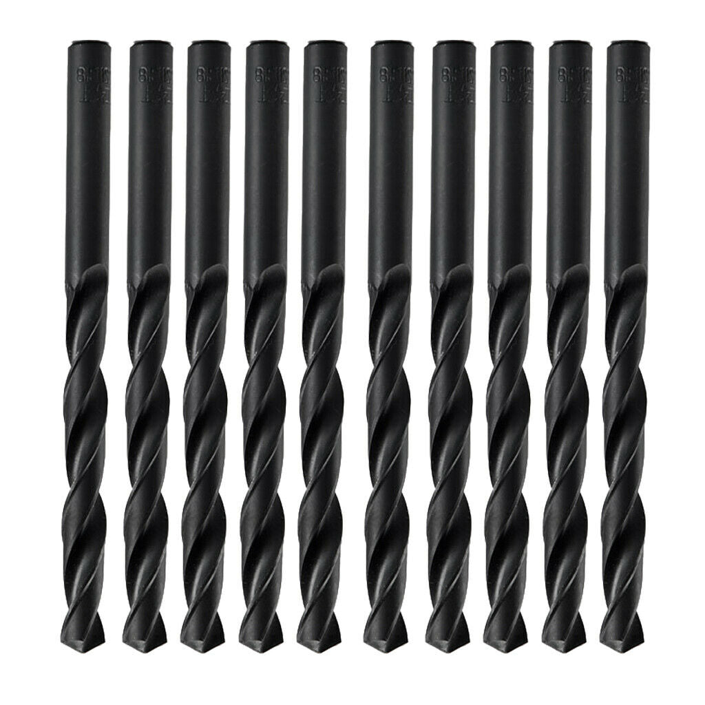 10 Pieces High speed steel straight shank twist drill fits all power drills