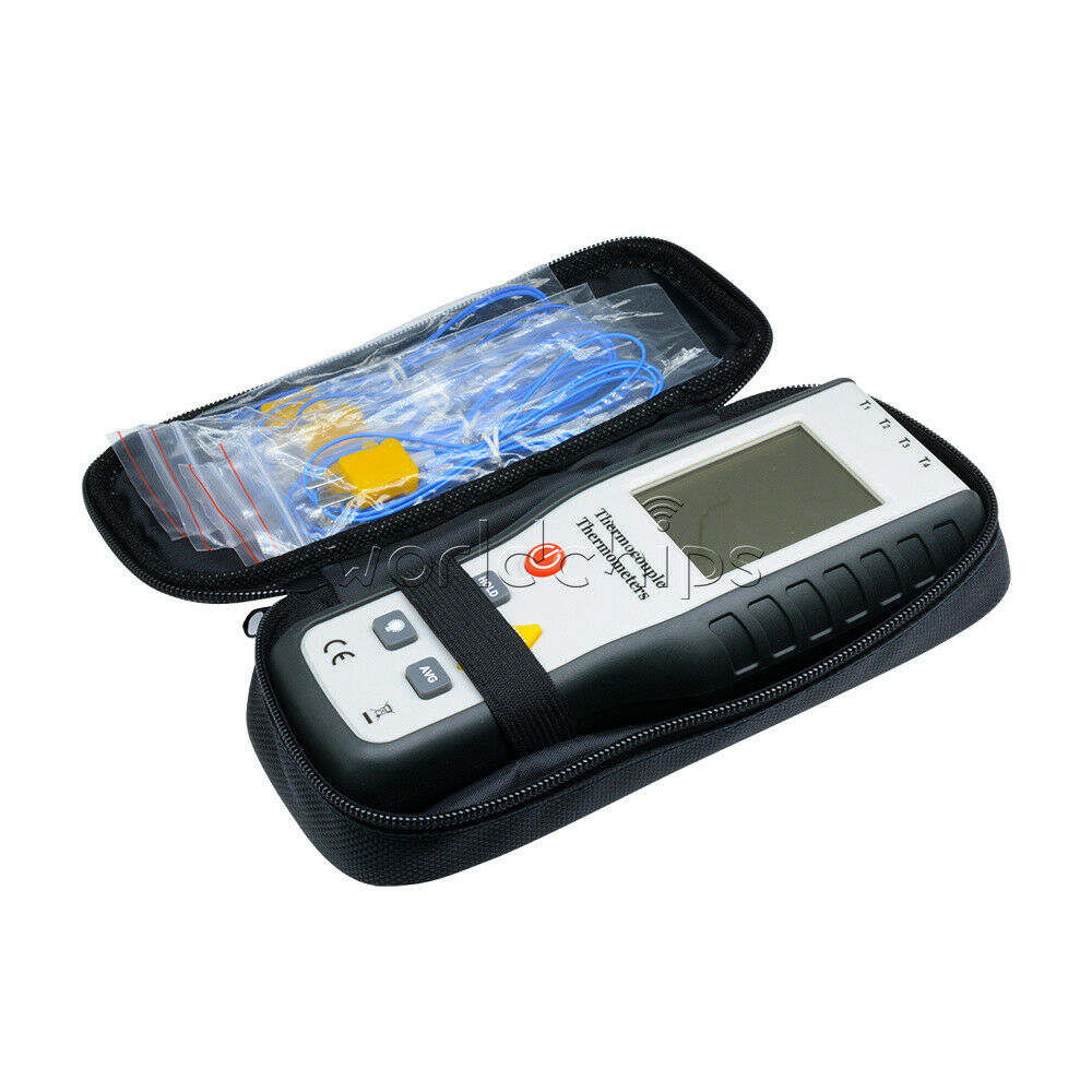 Digital 4-Channel K-Type Thermometer Thermocouple Sensor -200~1372Â°C/2501Â°F