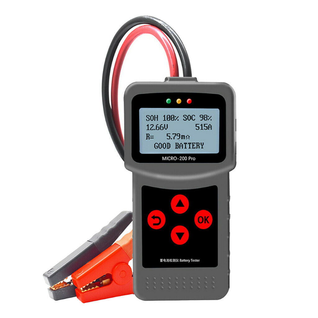 12V 24V Battery Tester 40-2000CCA Quick Charging Practical Easy Use 147x65mm