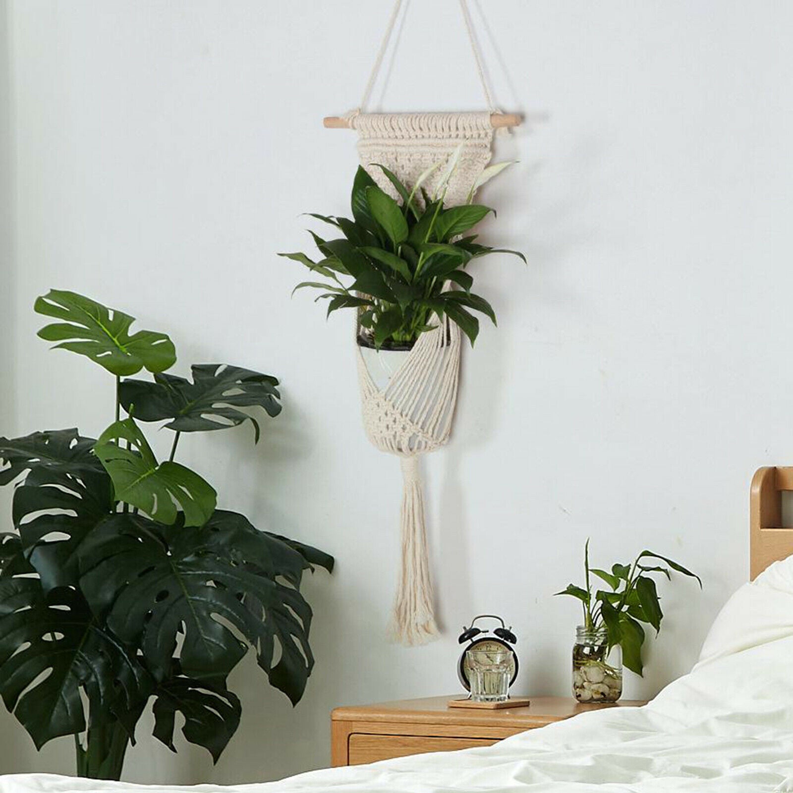 Macrame Plant Hangers Wall Hanging Planter Basket Flower Pot Holder Cotton Rope
