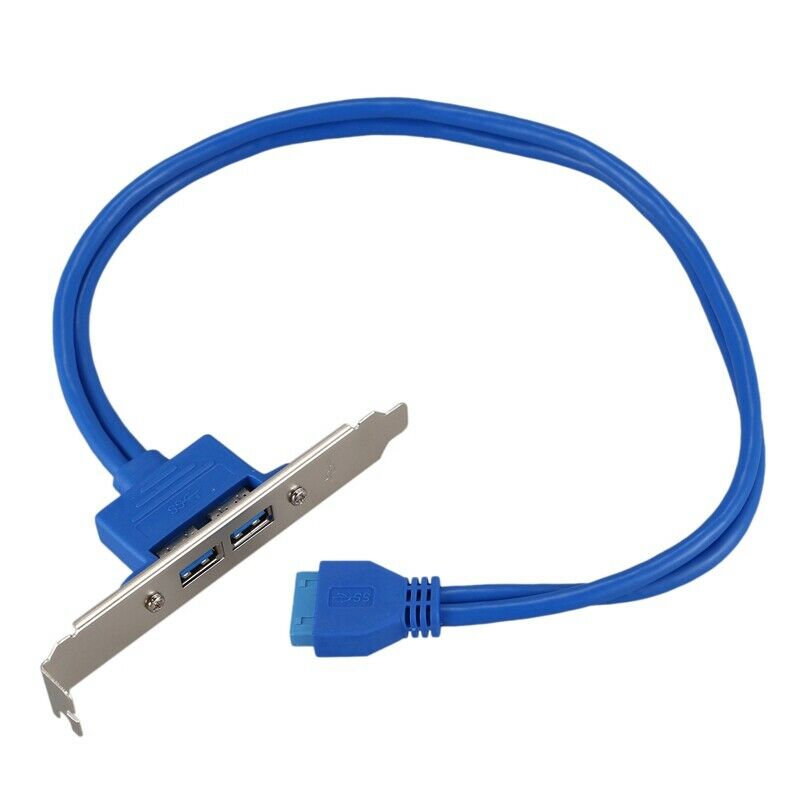 50cm 20 Pin Header Cable to USB 3.0 Type A Female PCI Bracket G8F9F9