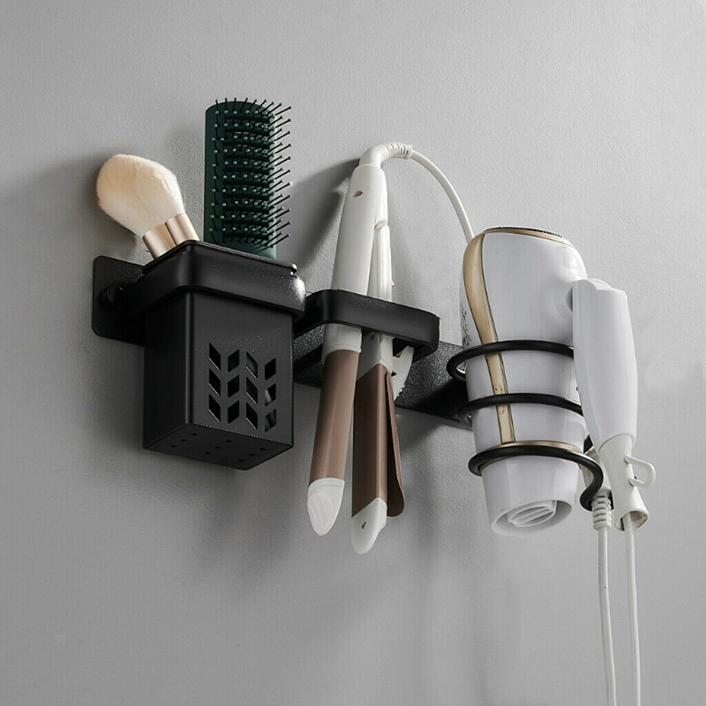 Portable Bathroom Hair Dryer Holder Rack Multi-Functional for Diffuser Tools