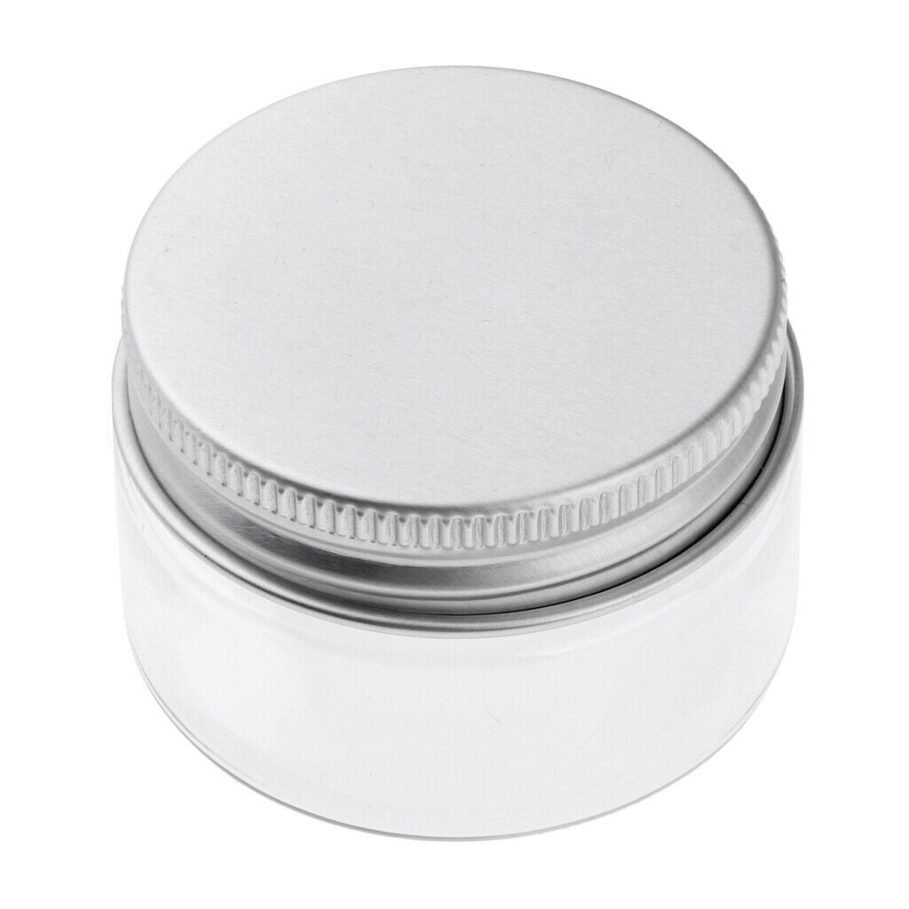 5x Empty Cosmetic Pots Lip Balm Container Jar Aluminum Cover 100 ml 68x43 mm