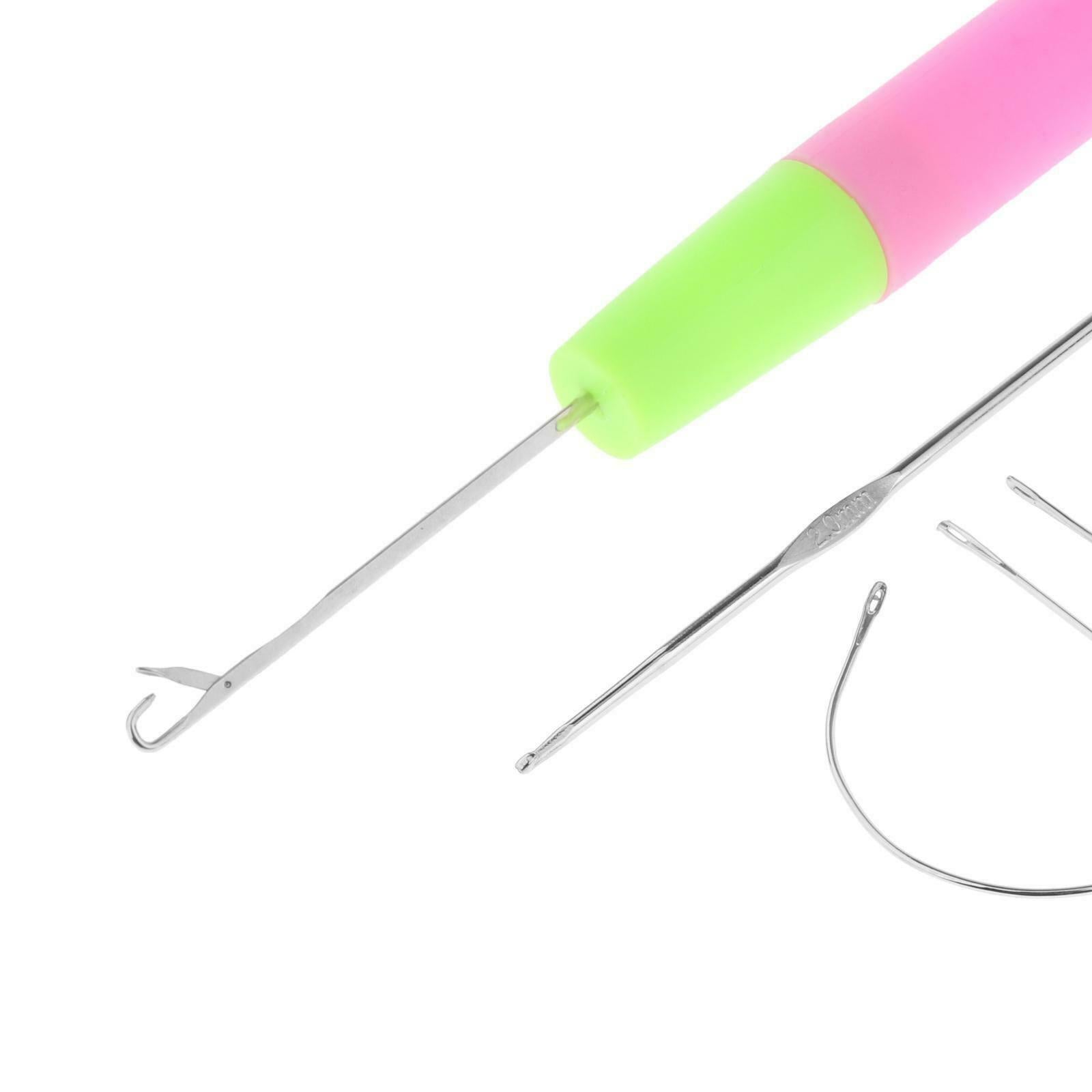 5pcs Latch Hook Crochet Needle Set Hair Weaving for Beginners Multi-Purpose