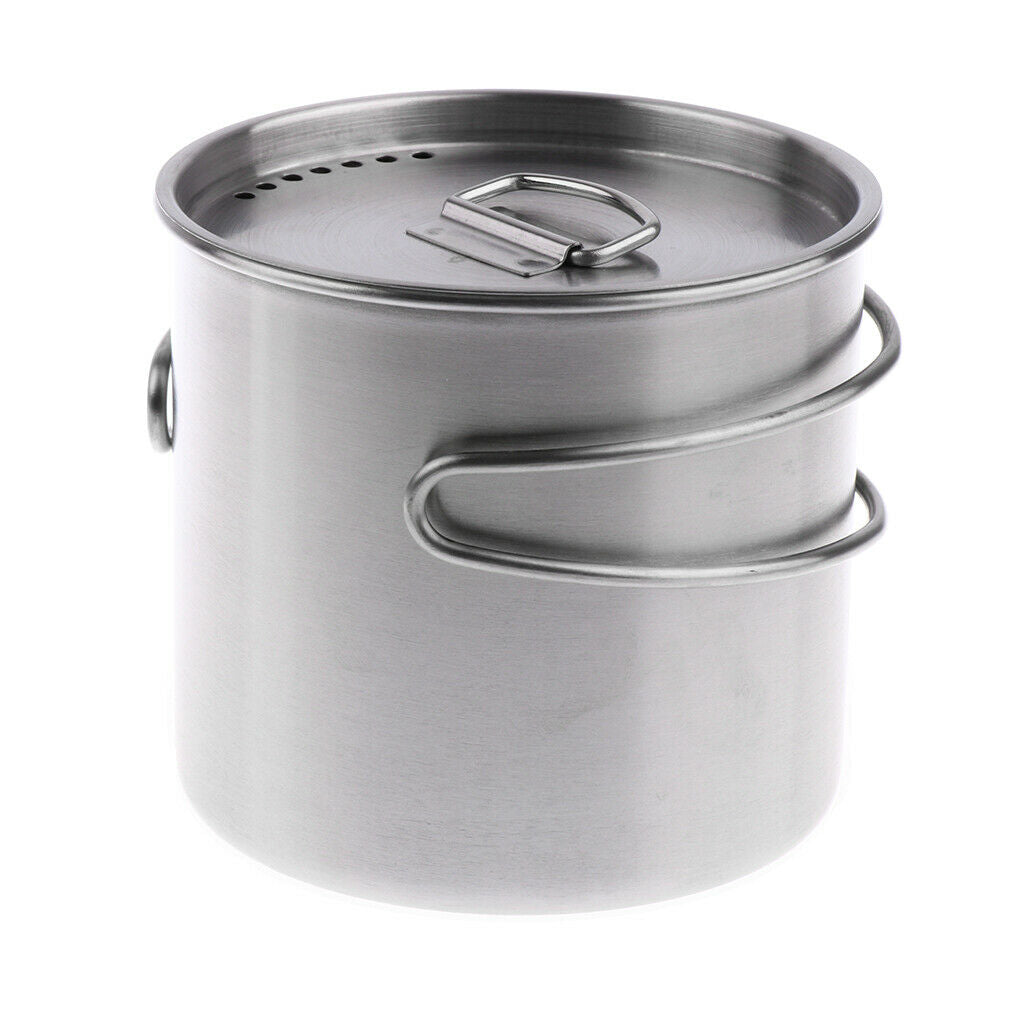 500ml Outdoor Drinking Soup Cooking Cup Pot Bowl Coffee Mug with Handle