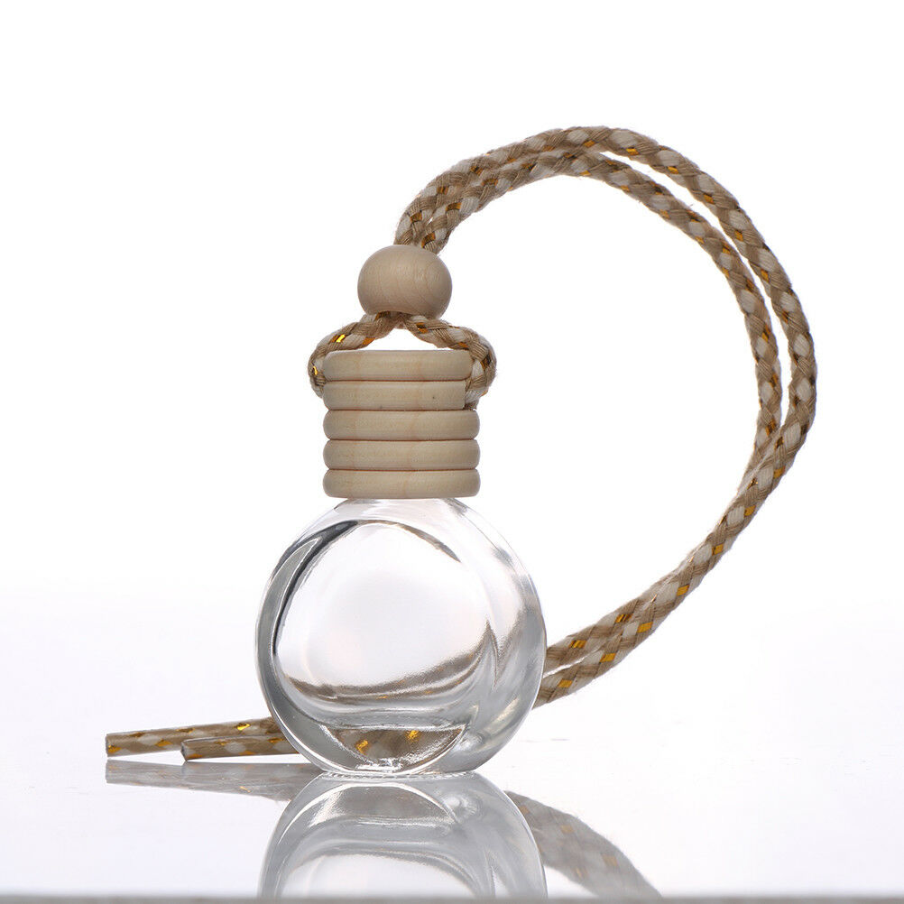 1Pc Car 8ml hanging empty glass perfume bottles pendant car ornament .l8