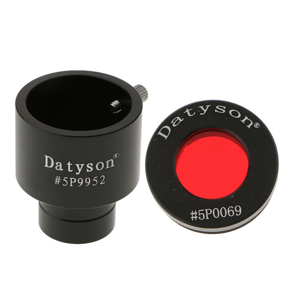 Metal 24.5mm to 31.7mm Telescope Eyepiece Adapter  +r Red Filter 0.965