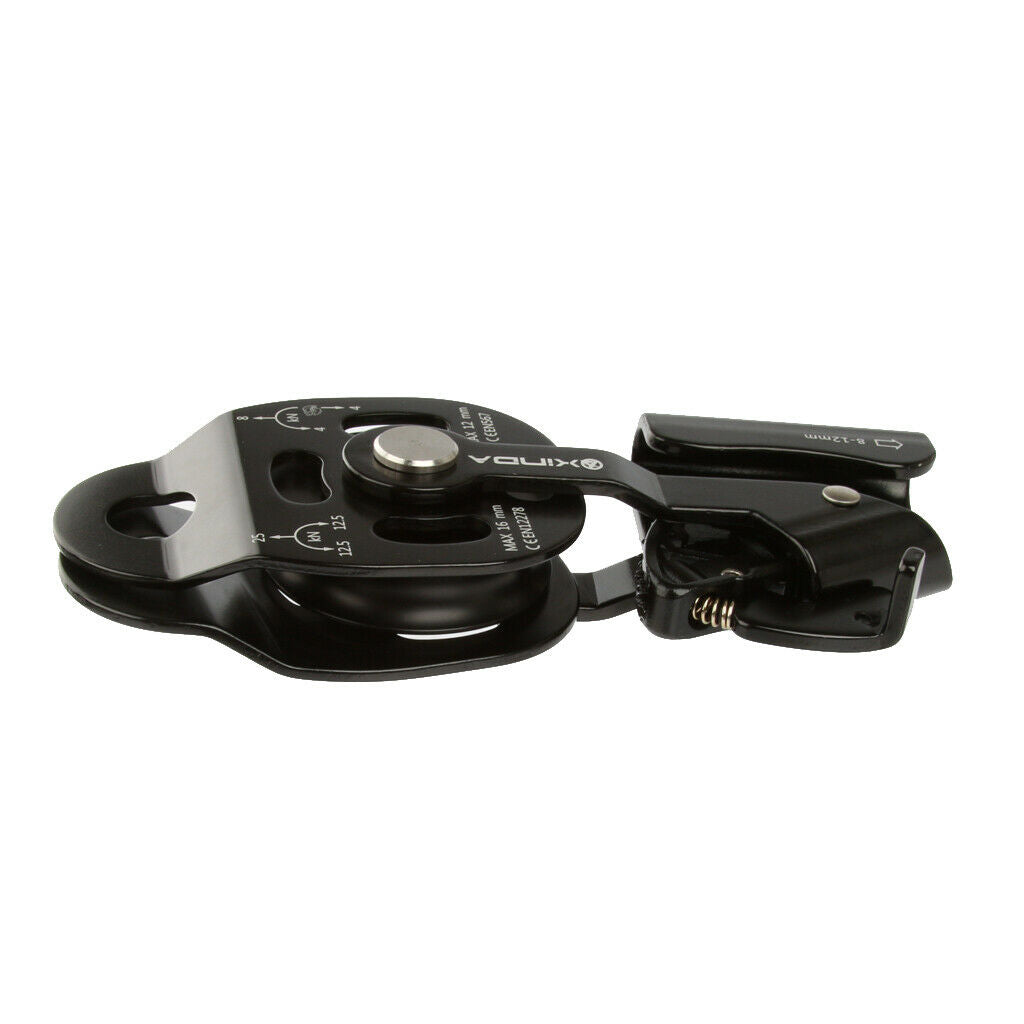 Climbing Device Ascender Equipment Pulley 19 X 7.3 Cm Black