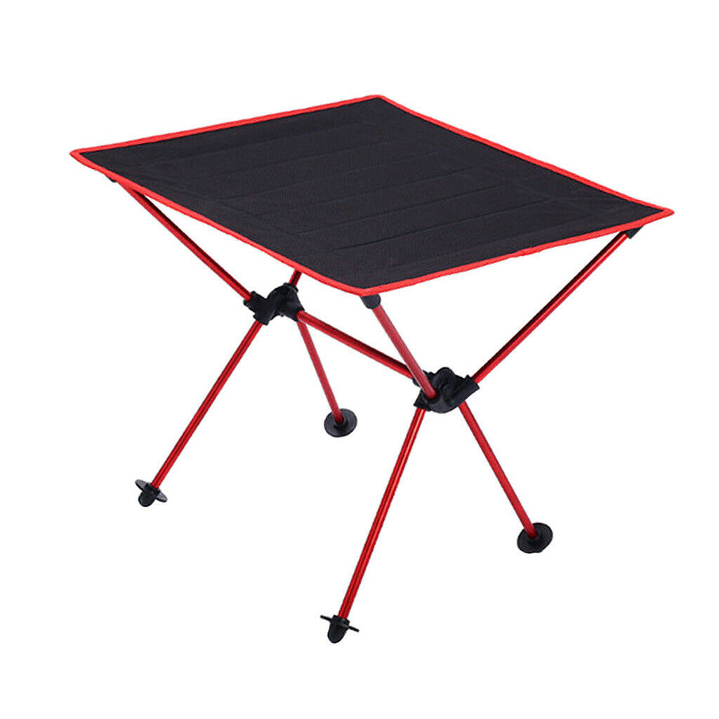 Foldable Camping Picnic Table Portable Compact for Camp Beach Outdoor Red