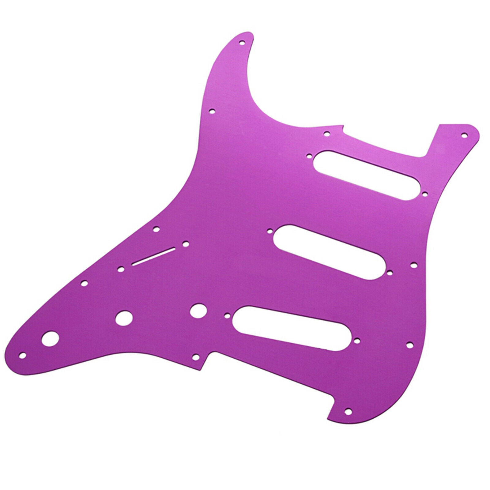 Pickguard Guitar Scratch Plate 11 Holes Aluminum Metal Purple for ST SSS