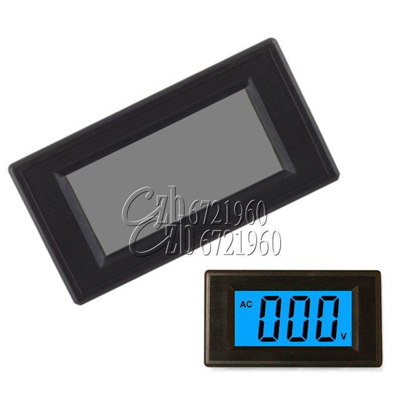 4-wire Blue Digital Voltmeter Panel AC 0-500V LCD Alternating Voltage Meter
