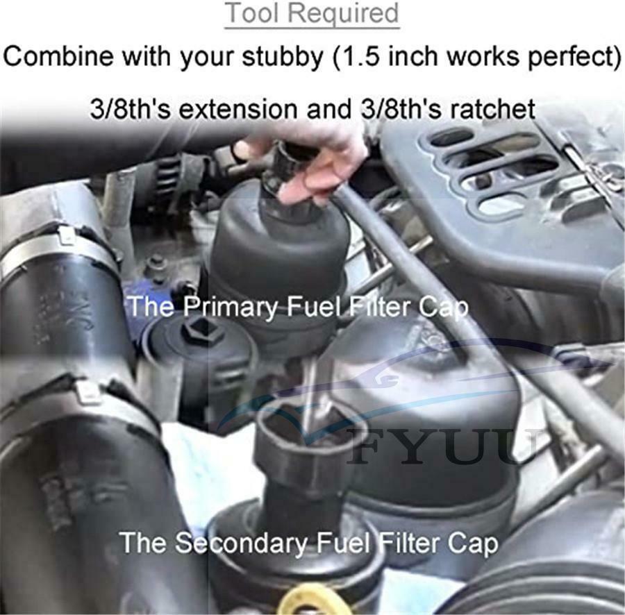 24/35/36mm Fuel Filter Cap Remover Installer Assistant For Ford 6.0/6.4L 03-10