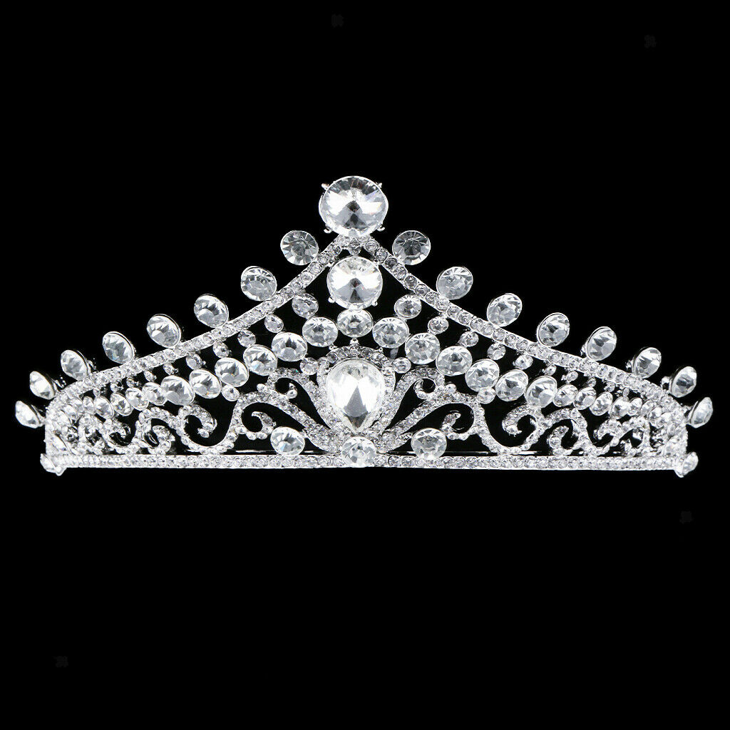 Royal Crystal 3A Zircon Crown Tiara Wedding Bridal Headband Hair Accessories
