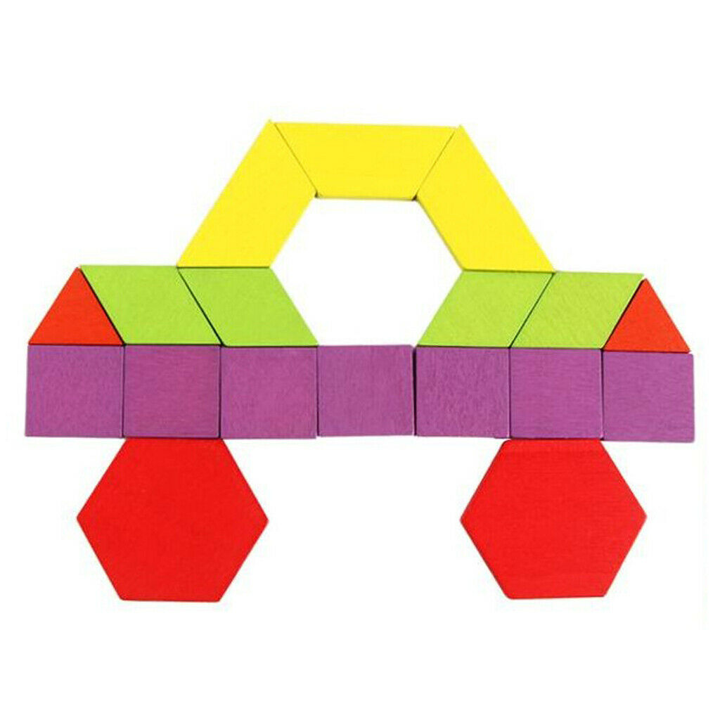 Montessori Sensorial Materials, Wooden Triangle Tangram Manipulative Shape
