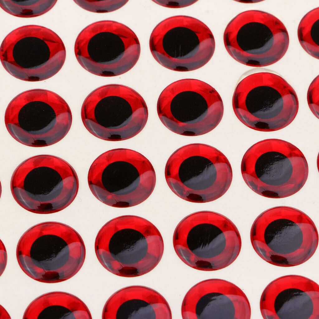 200 Pcs Waterproof DIY Fishing Lure Eyes Self Adhesive Fly Tying