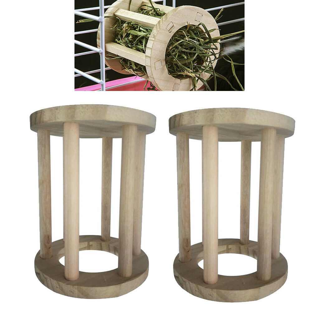 2Pieces Rabbit Hay Feeder Hay Grass Rack Food Dispenser for Bunny Guinea Pig