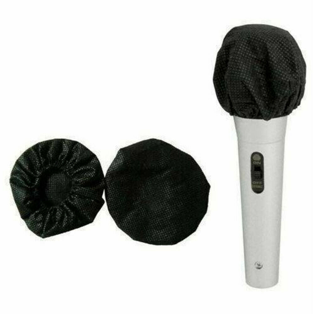 100Pcs Disposable Microphone Cover Non-Woven Protective Caps For Karaoke