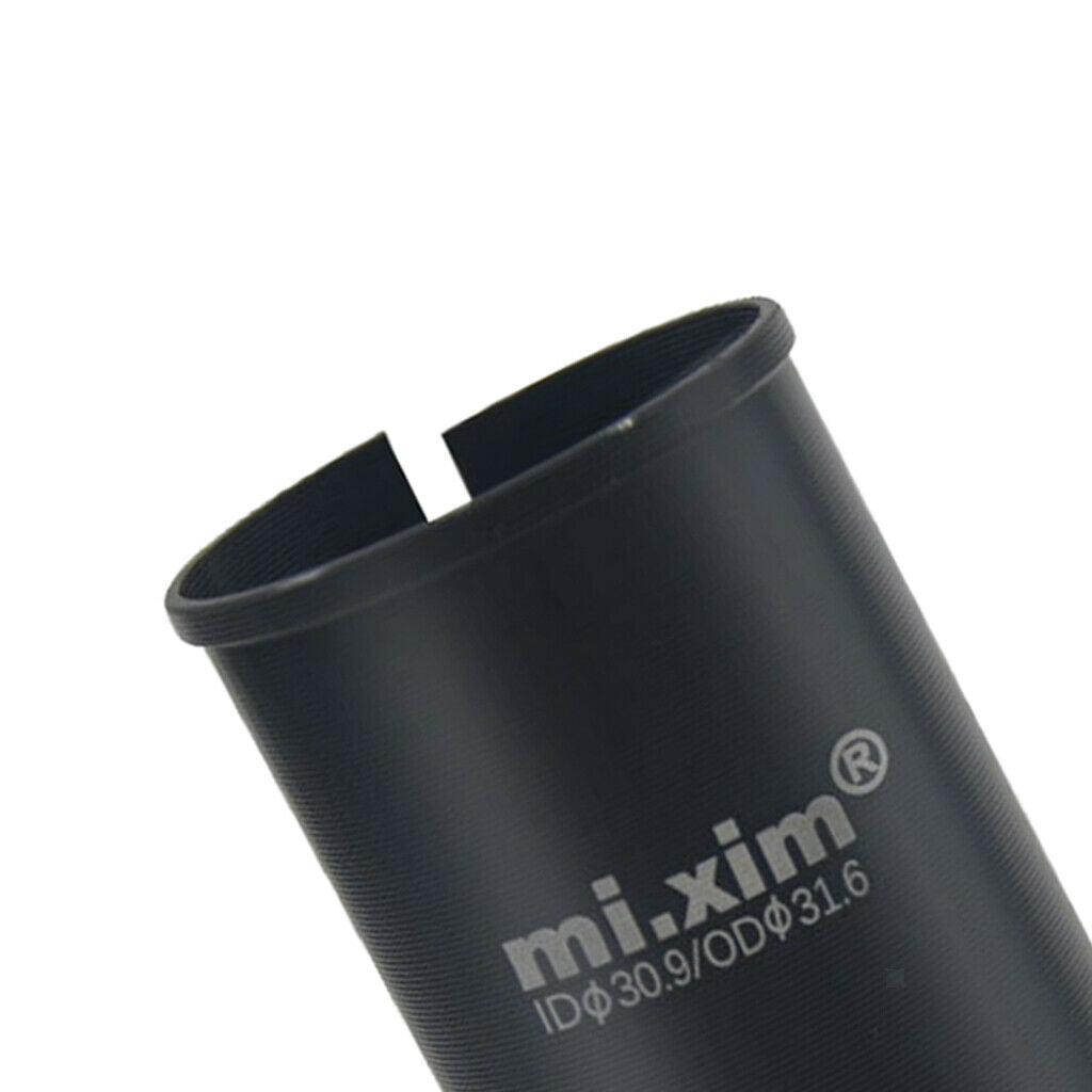 Alloy Seat Post Adapter  Road Bike Seatpost Size Reducer 30.9mm~31.6mm - Black