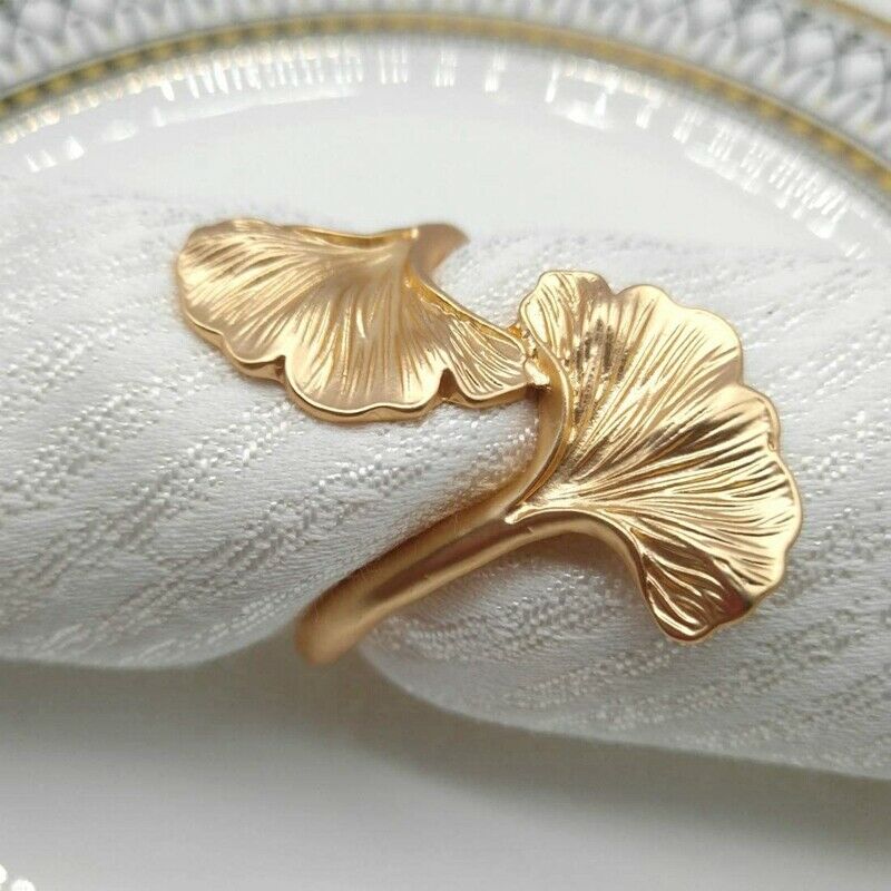 Ginkgo Leaf Napkin s,Metal Napkin Holders for Wedding Party and Daily Use,CoR3B9
