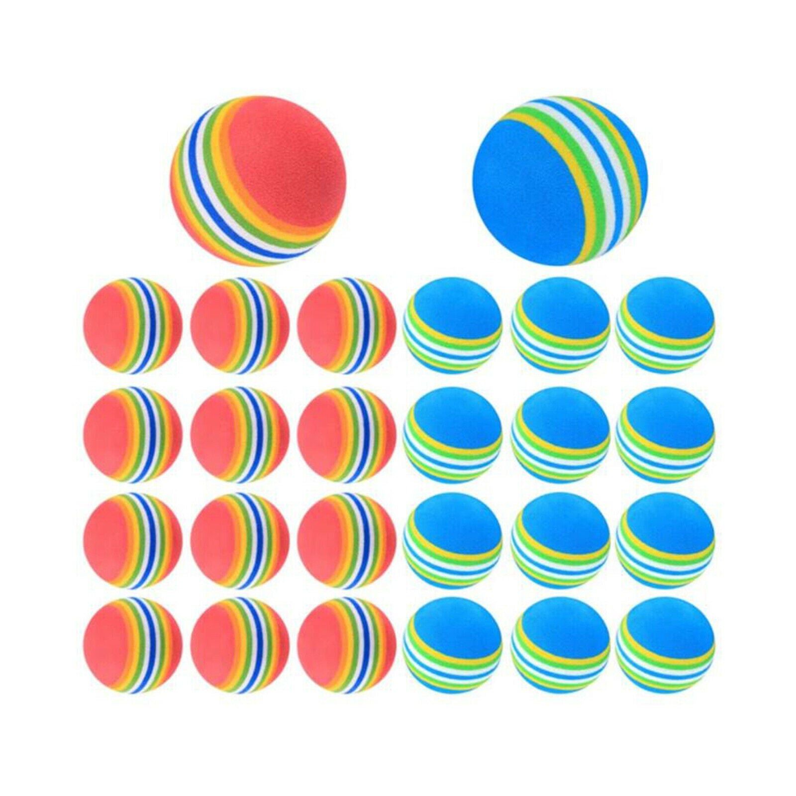 26Pcs Soft Golf Foam Ball Rainbow Sponge Balls Practicing Pets Exerciser