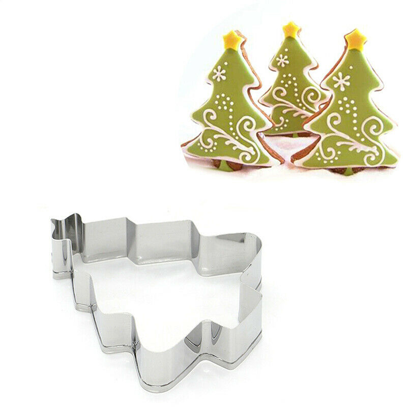Christmas Tree Cookie Cutter Stainless Steel Biscuit Cutter Cookie Mo.l8