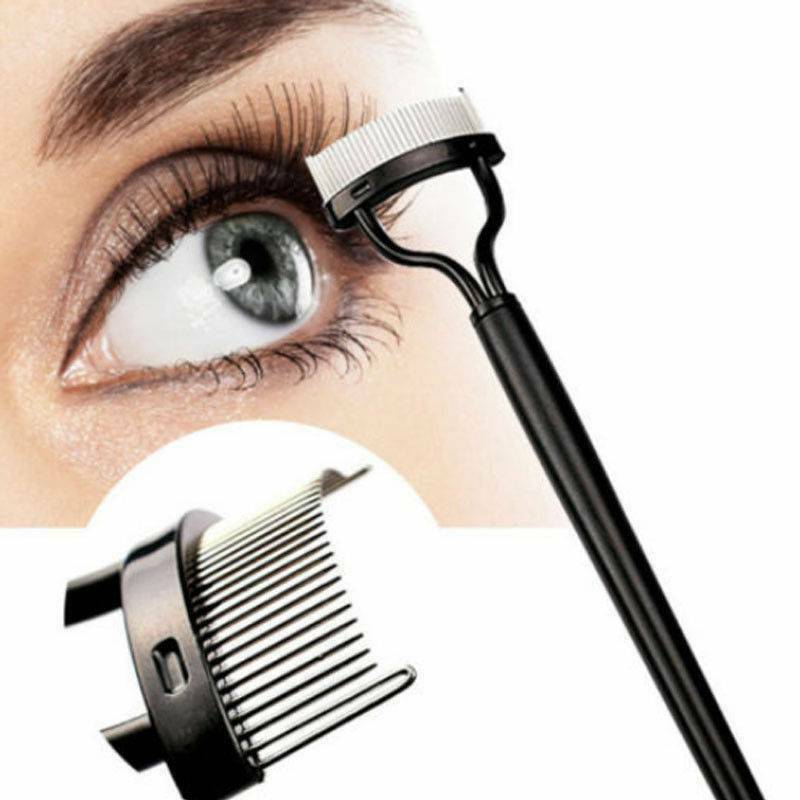 Pro Eyelash Curler Comb Lash Separator Lift Curl Metal Brush Makeup Tool - US