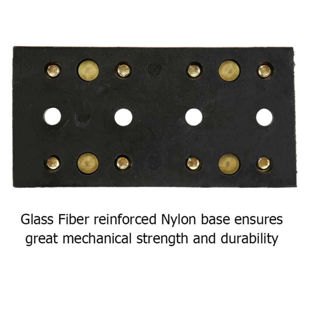 5 Pieces Marine Boat 4 Gang Duel Buss Bar Block 8 Terminal 32V60A Brass