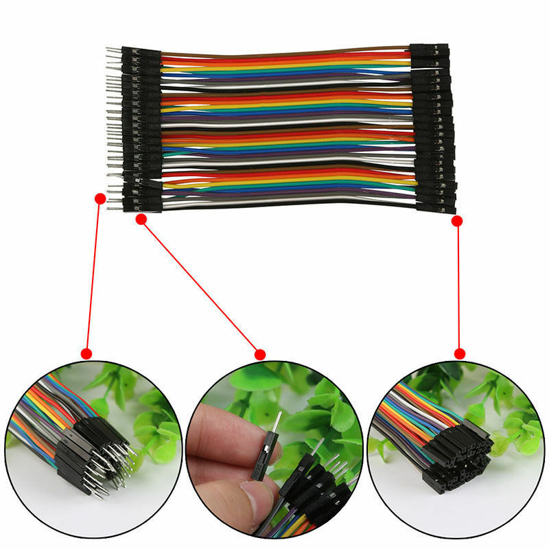 40pcs/pack 2.54mm Male to Male Breadboard Cable Jumper Wire Ribbon for Arduino